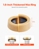 Wax Ring for Toilet with Brass Bolts, Fits 3-Inch 4-Inch Drain Pipes