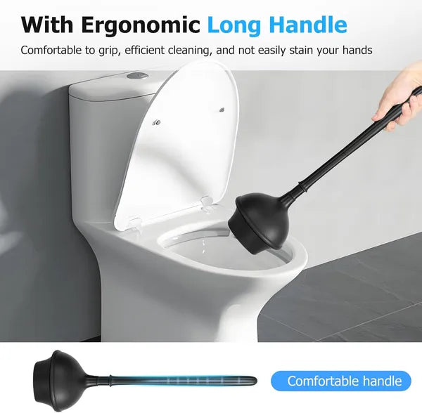 ToiletShield™ 2-in-1 Toilet Plunger and Brush Set for American Bathrooms