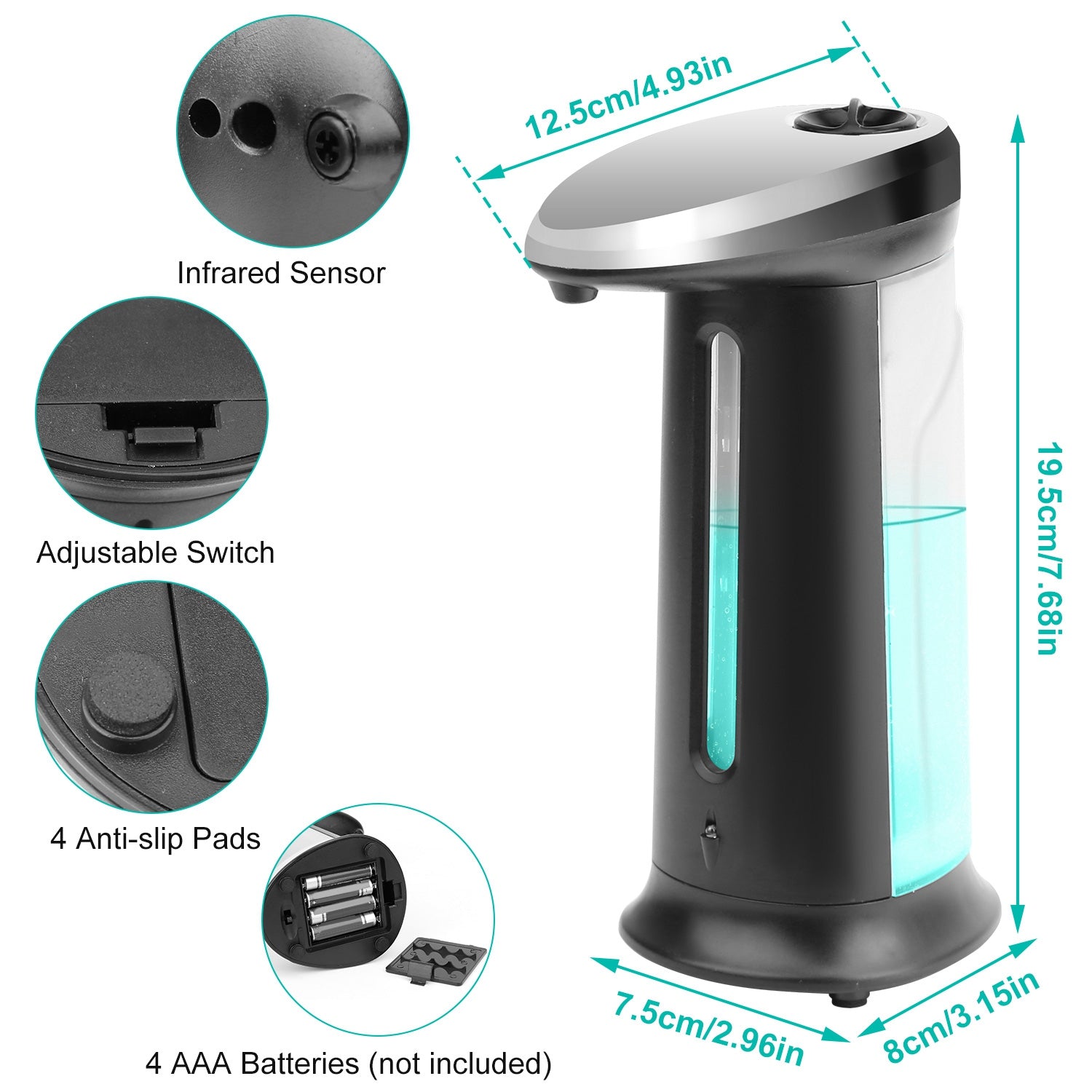 Touchless Automatic Toilet Soap Dispenser - 400ML
