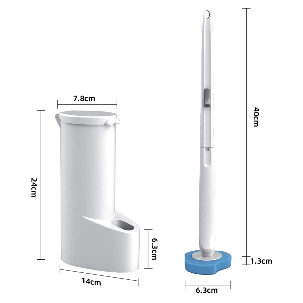 Measurement chart of a cleaning tool with dimensions labeled