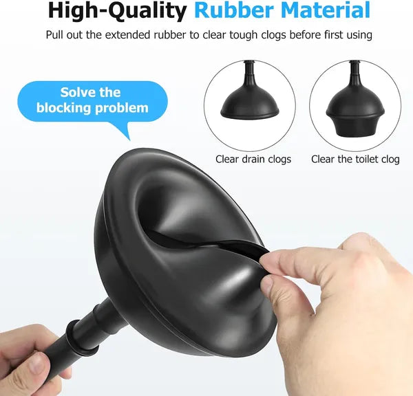 ToiletShield™ 2-in-1 Toilet Plunger and Brush Set for American Bathrooms