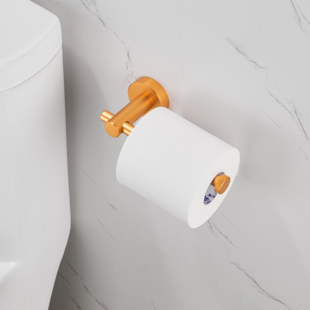 ToiletShield™ Brushed Gold Toilet Paper Holder For American Toilets