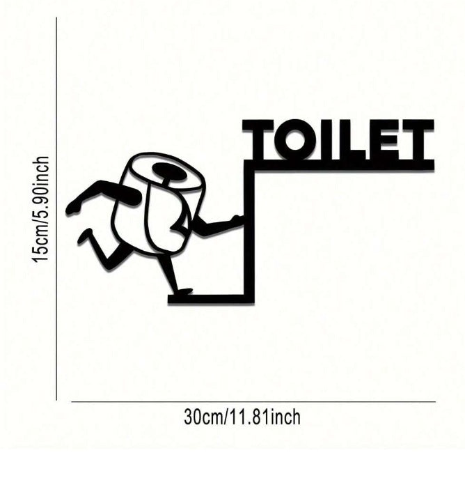 ToiletShield™ Funny Toilet Paper Metal Bathroom Wall Art